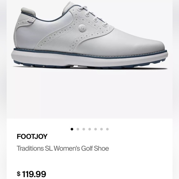 FootJoy Traditions white golf shoes 6.5 - Picture 2 of 4